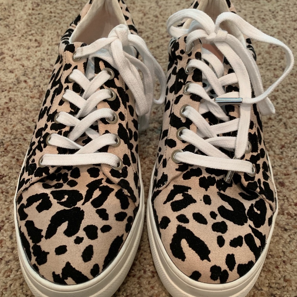 Topshop Platform Cheetah Sneakers